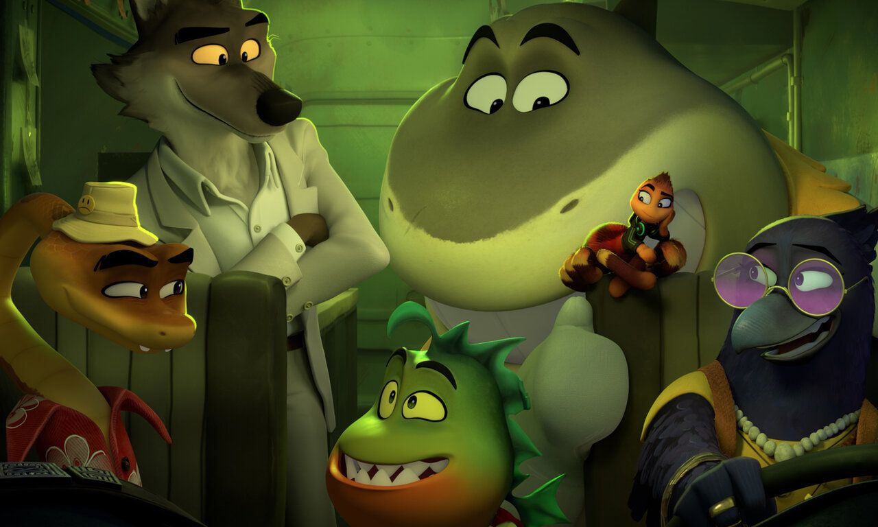 Szene aus dem Animationsfilm Die Gangster Gang 2, verschiedene Tiere sprechen miteinander
