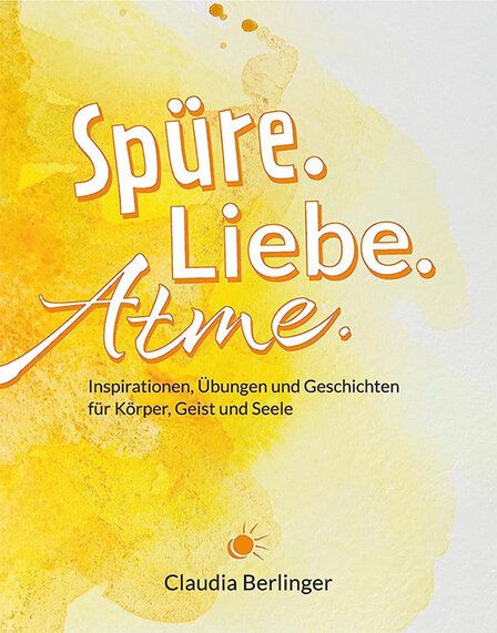 Typografisch gestaltetes Buchcover mit gelbem aquarelliertem Hintergrund