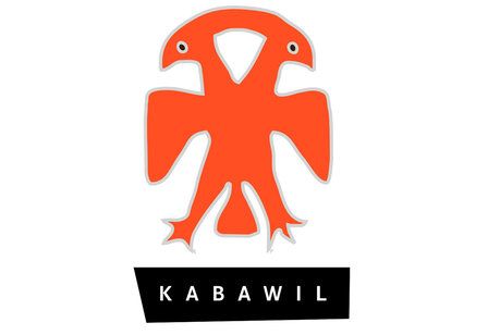oranger Adler mit zwei Köpfen darunter Schriftzug Kabawil