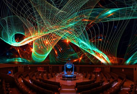 Das Zeiss Planetarium in Bochum nach einem Umbau der Bestuhlung, aufgenommen am 12.01.2021.