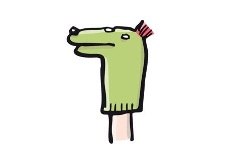 Illustration von der Sockenpuppe Keiner