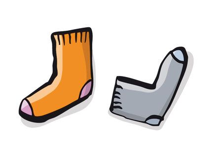 Illustration von zwei Socken