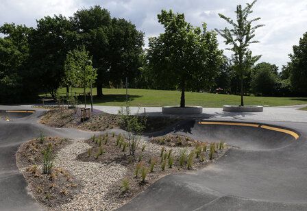 Pumptrackanlage im Freizeitpark Heerdt