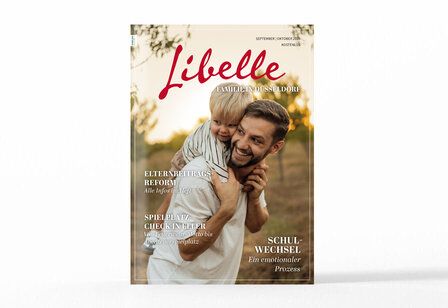 Cover der September-/ Oktober-Libelle 2026, Hintergrund weiß, Schattenwurf