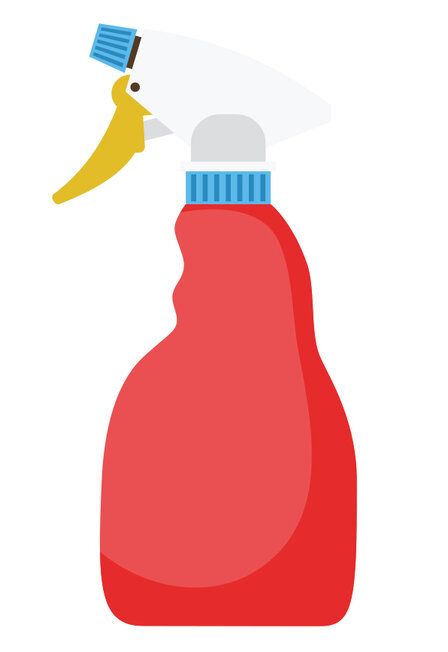 Illustration einer roten Sprühflasche