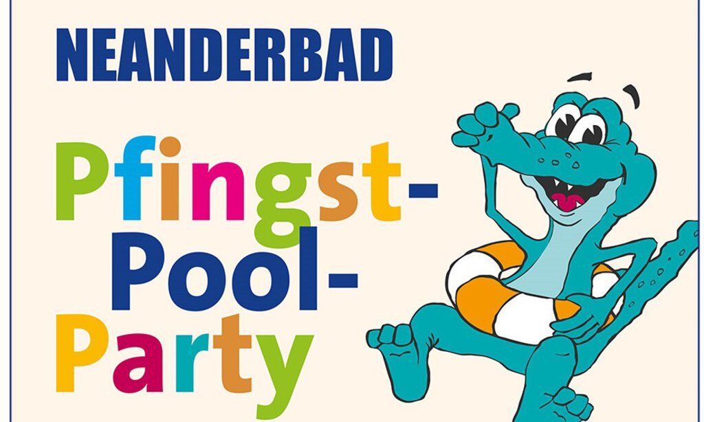 Plakat Neanderbad Pfings-Pool-Party