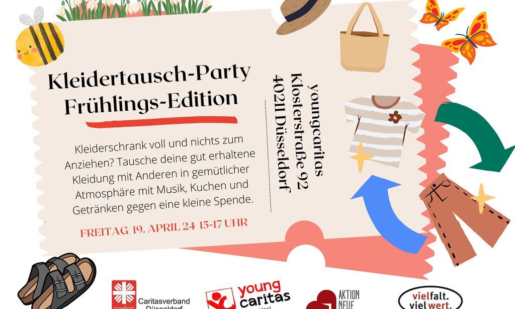 Kleidertauschparty Frühling 2024 Caritas