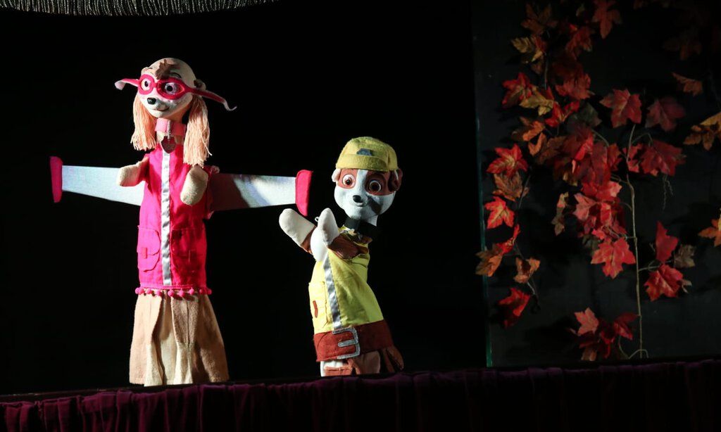 Paw Patrol im Weihnachtstheater der Josef Tränkler Puppenbühne.