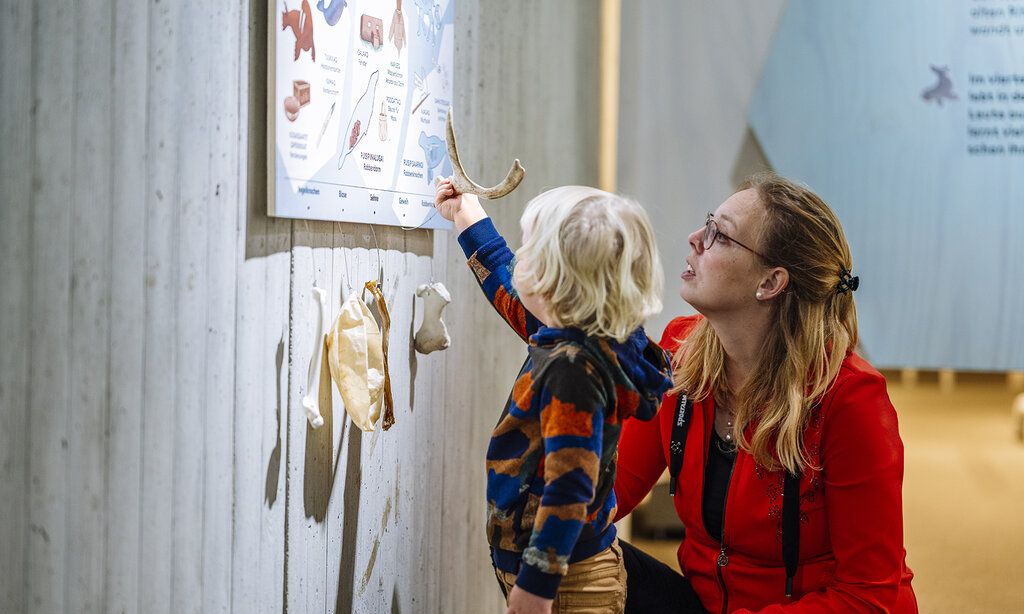Taststation in der Sonderausstellung Grönland des Neanderthal Museums