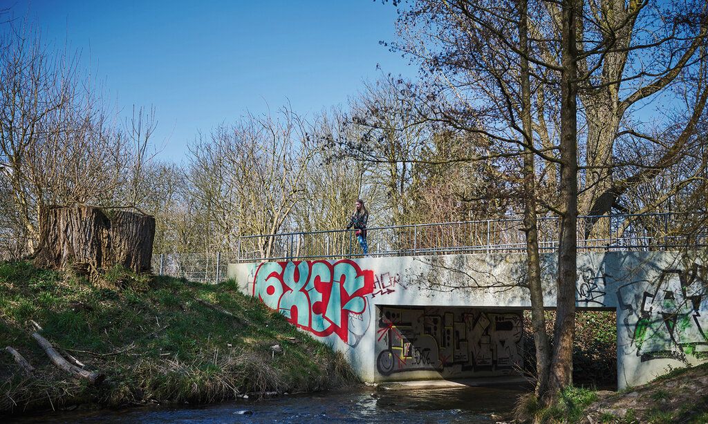 Brücke über der Düssel in Eller