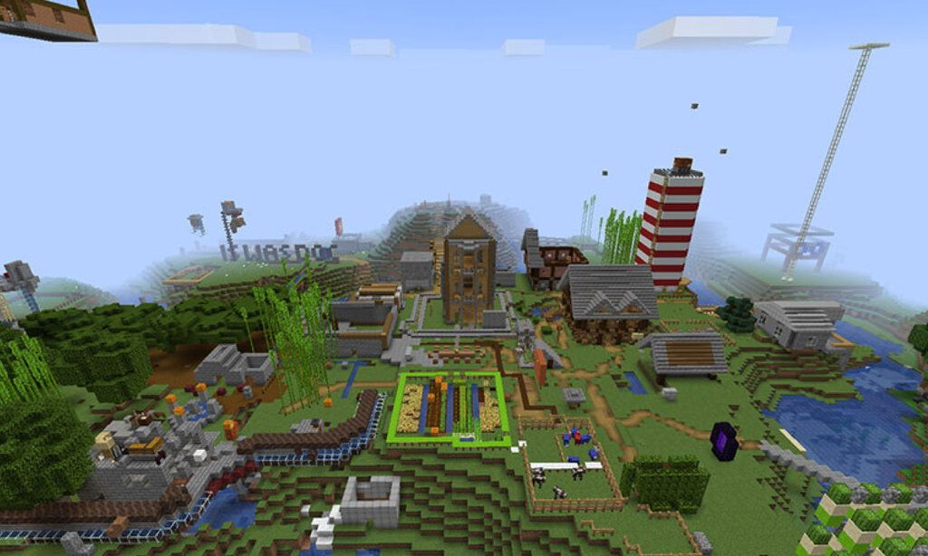Ausschnitt aus Akki – Minecraft Online-Stadt