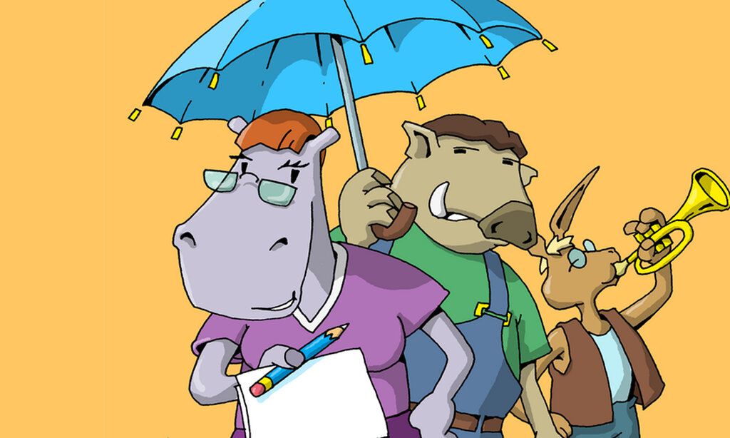 Gruppe von Bärbel Egon und Rainer aus dem Hanisauland