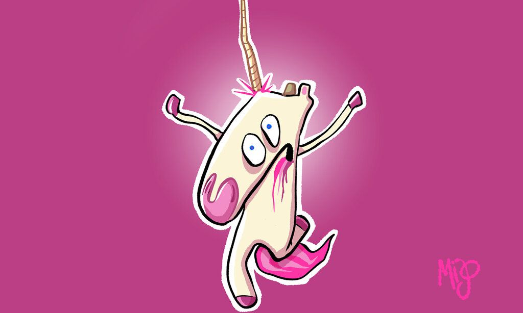 Illustration eines Einhorns, Kinderbild digital überarbeitet