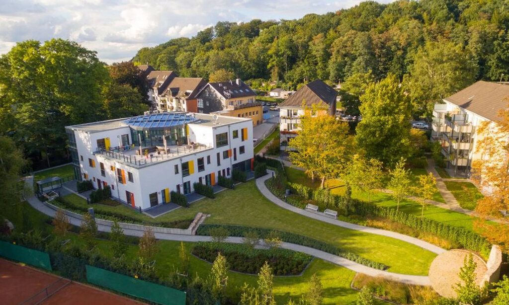 Regenbogenland Haus von oben