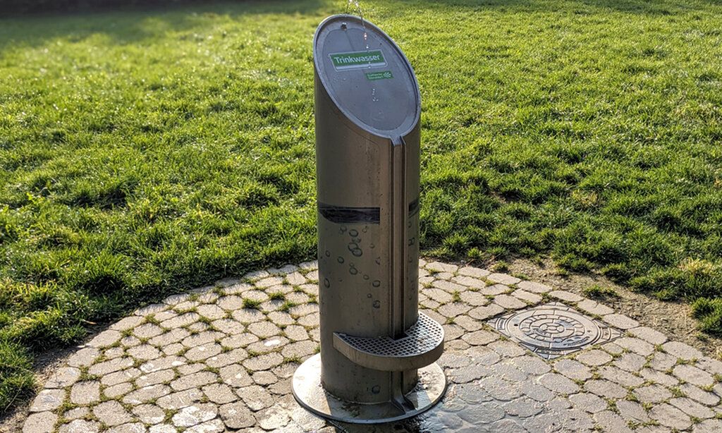 Trinkbrunnen auf dem Kolpingplatz in Düsseldorf