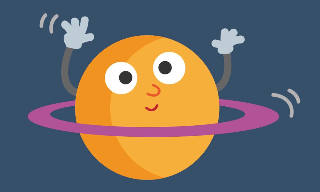 Planet im Weltall Illustration