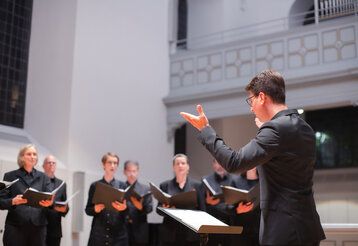 Der Bachverein Düsseldorf e.V. beim Proben.