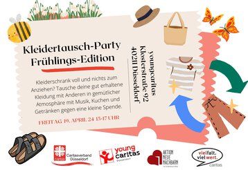 Kleidertauschparty Frühling 2024 Caritas