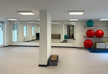 Der Bewegungsraum des neuen efa Stadtteiltreffs in Pempelfort
