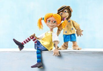 Die Puppen des Figurentheaters Köln aus dem Stück "Pippi Langstrumpf".