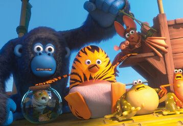 Animationsfilm, Dschungeltiere gucken erstaunt