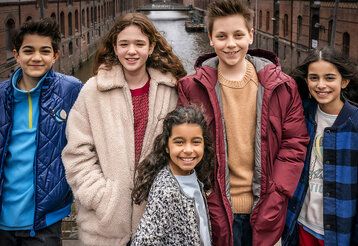Die Pfefferkörner - Ermitteln in der Speicherstadt: Hakim, Leo, Moritz, Jasina und Amy