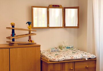 Raum für die Baby- und Kleinkindsprechstunde am Evangelischen Krankenhaus