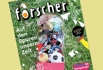 Titelseite des „forscher“-Magazins zum Thema Zeit