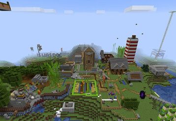 Ausschnitt aus Akki – Minecraft Online-Stadt