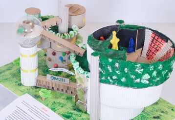 Architektur-Modell vom Kinderwettbewerb Opernhaus der Zukunft