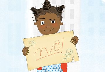 Illustration zum Thema Kinderrecht auf freie Meinung