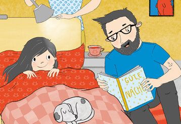 Illustration zum Thema Kinderrecht auf ein Zuhause