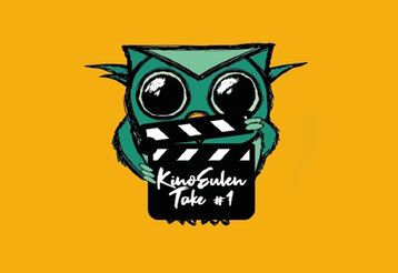 Illustration einer Eule mit einer Kinoklappe