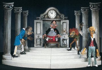 Marionetten, Szene aus: Klein Zaches genannt Zinnober