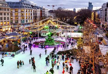 Kö on Ice, Eislaufbahn von oben