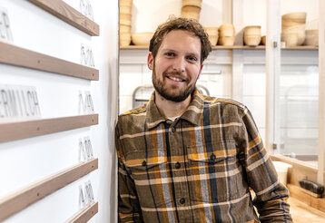 Porträt von Michael Gauert, in seiner Bäckerei Bulle