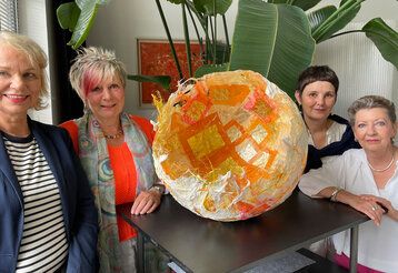 Die Macherinnen des Kunst- und Kulturfestivals LUFT:SCHWUNG (v. l.): Maria Schwanitz-Fröhlich, Dagmar Grotendorst, Susann Bürger und Angelika Blie.