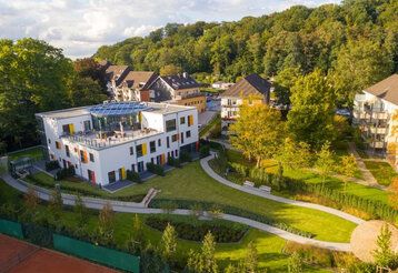 Regenbogenland Haus von oben