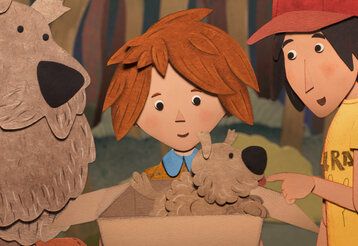 Szene aus dem Trickfilm Schatzsuche im Blaumeisental