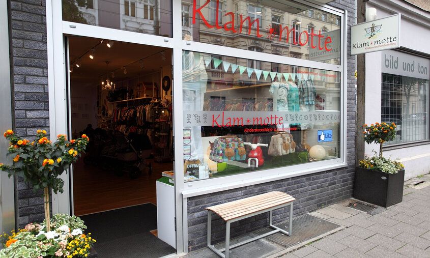 Außenansicht Klammotte Bilk Kindersecondhand